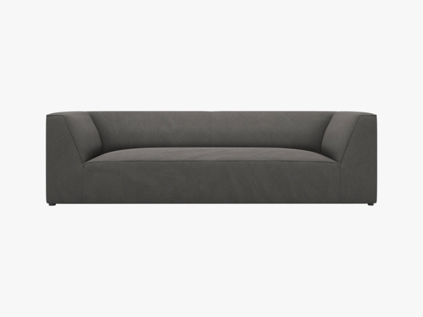 Micadoni Sofa Ruby 3-Sitzer Kord Scala Dunkelgrau