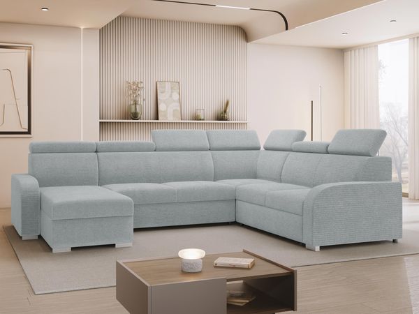 Wohnlandschaft Apollo 2rR2pLC mit Schlaffunktion und Bettkasten (Farbe: Crown 17)