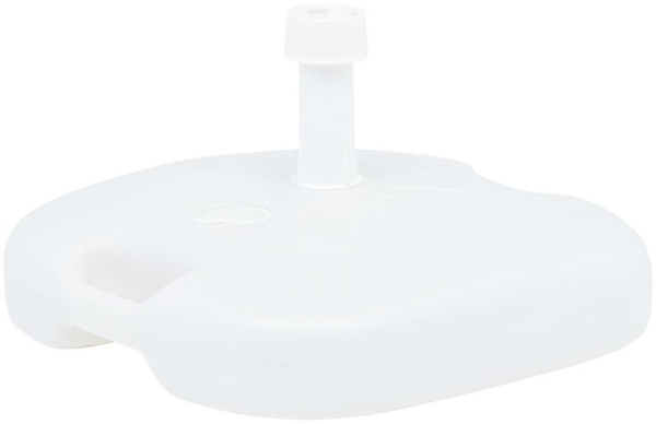 vidaXL Sonnenschirmständer Sand/Wasser 16 L Weiß Kunststoff 48773