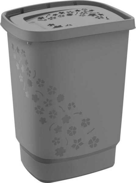 Rotho Wäschesammler Flowers, 55 l anthrazit Bild 3