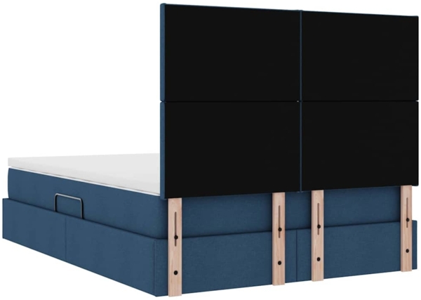 vidaXL Aufbewahrungsbett mit Matratze Blau 140x200 cm Kunstleder 3371726 Bild 10
