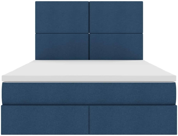 vidaXL Aufbewahrungsbett mit Matratze Blau 140x200 cm Kunstleder 3371726 Bild 6