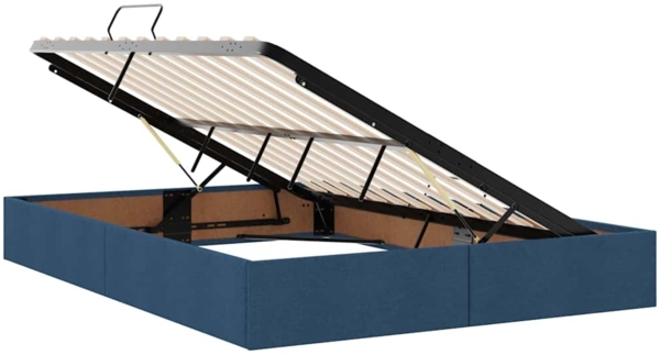 vidaXL Aufbewahrungsbett mit Matratze Blau 140x200 cm Kunstleder 3371726 Bild 5