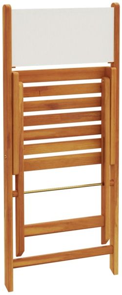 vidaXL Bistrostühle 2 Stk. Cremeweiß Massivholz Akazie & Stoff 367681 Bild 8