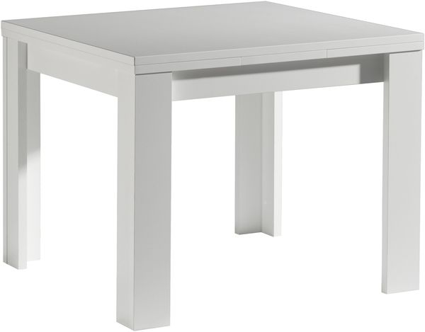 Kulissentisch >Monzi< ausziehbar bis 136cm in weiß matt - 80/136x78x60cm (BxHxT)