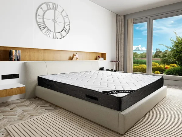 Vente-unique - MERISI Matratze Stoff Weiß - B 160 cm x H 24 cm x L 200 cm
