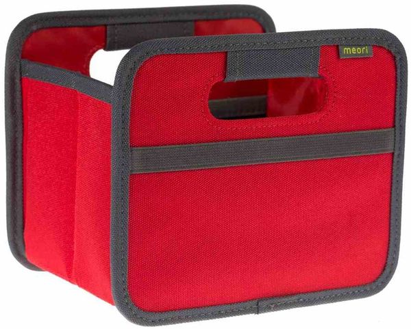 Meori Aufbewahrungsbox Klappbox Ordnungssystem Faltbox Mini 1,8 l Hibiskus rot Uni