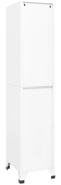 vidaXL Schließfachschrank Weiß 38 x 45 x 180 cm Stahl Bild 4
