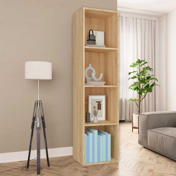 vidaXL Bücherregal/TV-Schrank Sonoma-Eiche 36x30x143 cm Holzwerkstoff 800147