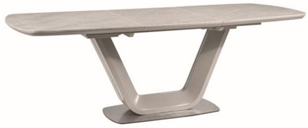 Esstisch Säulentisch Accra 160-220x90x76cm grau Keramik ausziehbar