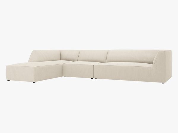 Micadoni Ecksofa Ruby 5-Sitzer Links Kord Scala Helles Beige Bild 2