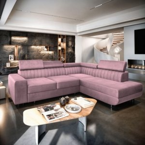 Masseno Ecksofa NOLA mit Schlaffunktion L-Form, Sofa mit Bettkasten Bild 6