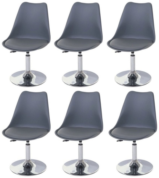 MCW Esszimmerstuhl Vaasa T501-6-h (Set, 6 St), 6er-Set, Korpus aus Kunststoff, frei drehbar um 360°, höhenverstellbar