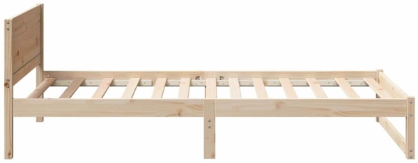 vidaXL Bettrahmen mit Kopfteil Natur 80 x 200 cm Massives Kiefernholz 873292 Bild 5