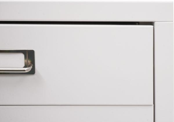 Rollcontainer HWC-L49, Schubladenschrank Stahlschrank Aktenschrank, Metall 75x40x41cm 5 Schubladen ~ weiß Bild 5