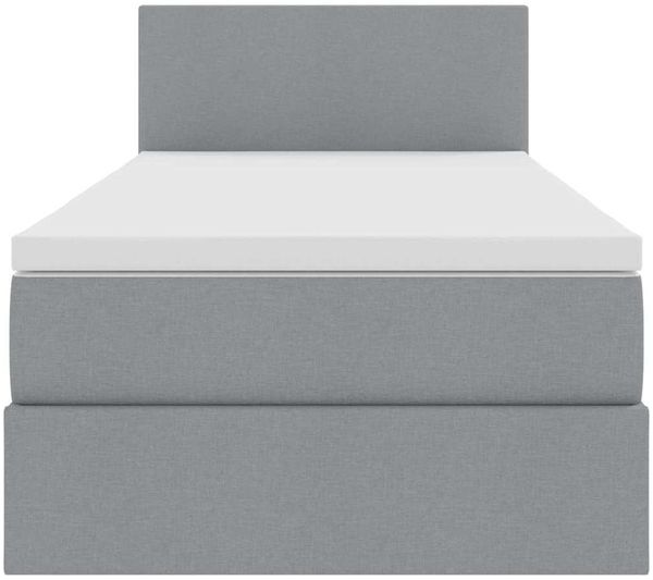 vidaXL Bett mit Stauraum und LED mit LED Hellgrau 100 x 200 cm Stoff 3371061 Bild 8