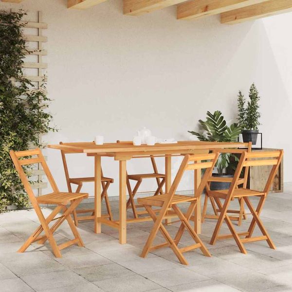 vidaXL Gartentisch Ausziehbar 110-160x80x75 cm Massivholz Teak 363487