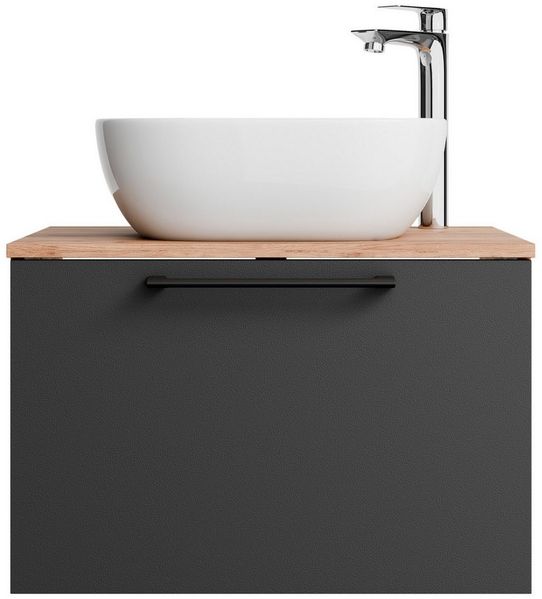 Planetmöbel Badmöbel-Set Astra, (Badezimmer Möbel im modernen Design, 2-St), Waschtisch und Waschbecken weiß
