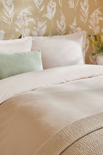 Next Bett-Set Bettwäsche mit Waffelstruktur, Bezug: Baumwolle, Polyester (recycelt)