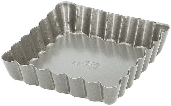 Birkmann Mini-Tarteform 10x10 cm Höhe 2 cm mit losem Boden mit Antihaftbeschichtung