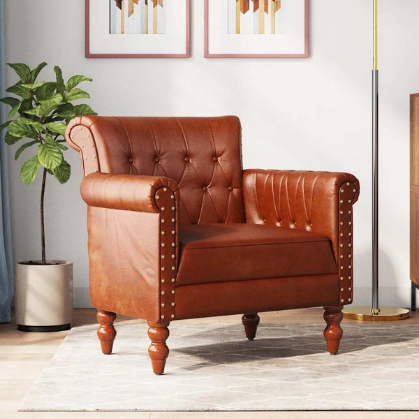 vidaXL Sessel Braun Echtes Ziegenleder 288287