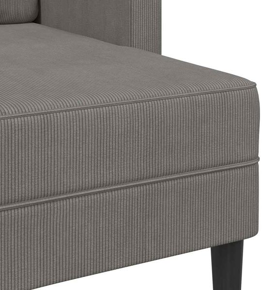 vidaXL 2-Sitzer-Sofa mit Chaiselongue L-Form Hellgrau 125 cm Leinen 4107076 Bild 7
