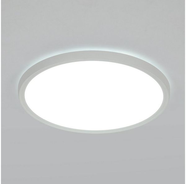 Riserva LED Deckenleuchte LED Deckenleuchte Ø30cm, 24W, weiß, flach, 3-fach Schutz, 220V