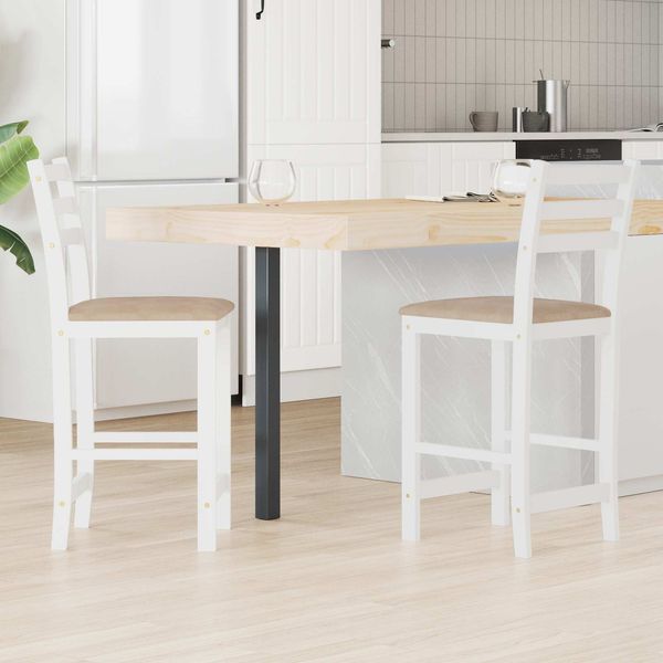 vidaXL Esszimmerstühle 2 pcs Weiß 40 x 47,5 x 99,5 cm 42020472