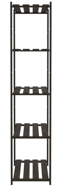 vidaXL Lagerregal mit 5 Böden Schwarz 80x38x170 cm Massivholz Kiefer 373407 Bild 3