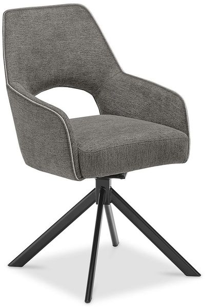Stuhl set one Winston, Eisen, Polyester, Anthrazit, 58 x 89 x 62 cm