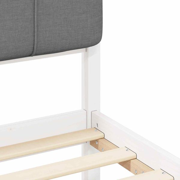vidaXL Bettgestell mit gepolstertem Kopfteil Hellgrau 120 x 190 cm 877998 Bild 8