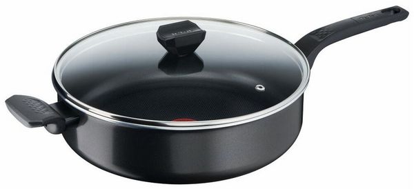 Tefal Easy Cook & Clean Schmorpfanne mit Antihaftbeschichtung, Schwarz, 28cm