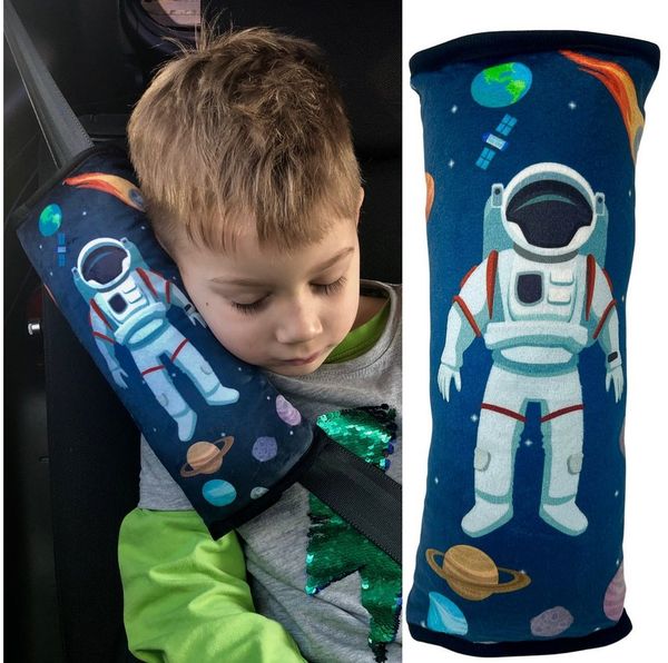 HECKBO Schlafkissen Auto Schlafkissen Weltraum Space Astronaut für Kinder Mädchen Jungen