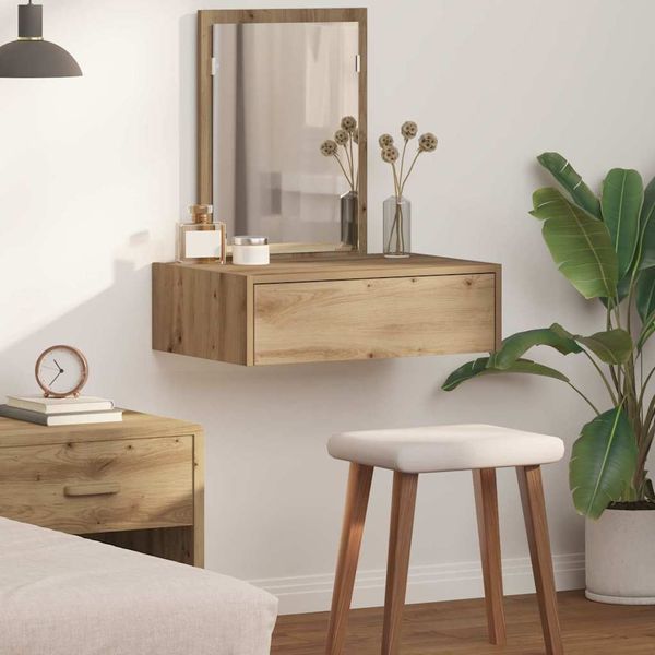 Schminktisch, Frisiertisch mit Schubladen Braun 60 x 40 x 70 cm Holzwerkstoff