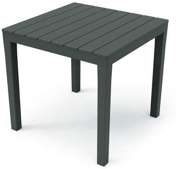 Gartentisch Eckig Anthrazit 78 x 78 x 72 cm Holz-Optik