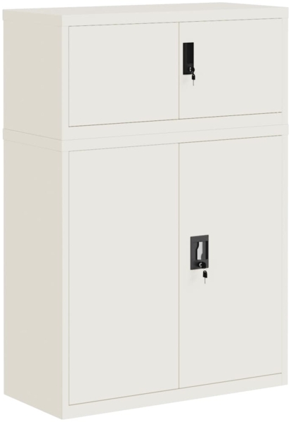 vidaXL Aktenschrank Weiß 90x40x130 cm Stahl 3188311