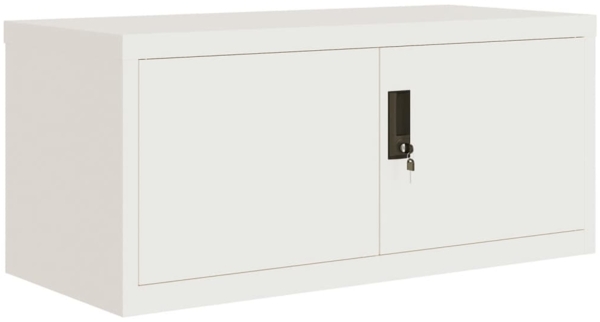 vidaXL Aktenschrank Weiß 90x40x130 cm Stahl 3188311 Bild 2