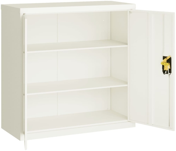 vidaXL Aktenschrank Weiß 90x40x130 cm Stahl 3188311 Bild 8