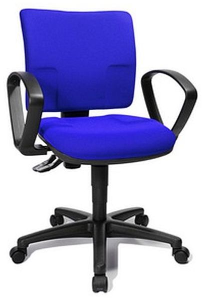 Topstar Bürodrehstuhl U 50, blau ohne Armlehnen-Teppichbodenrollen