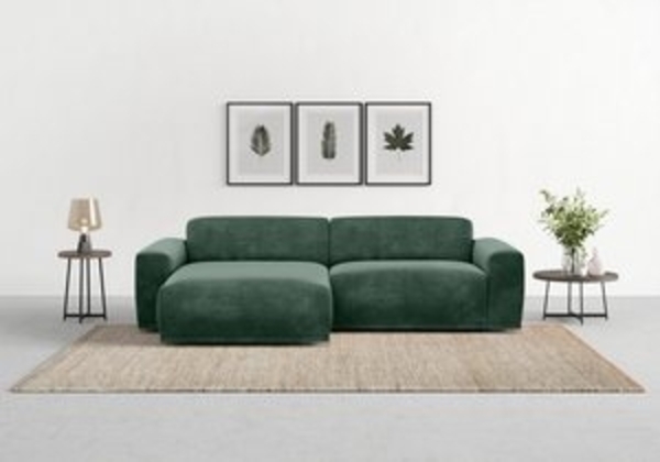 TRENDMANUFAKTUR Ecksofa Braga, mit hochwertigem Kaltschaum, L-Form, in Cord erhältlich, 2 Teile, modernes Sofa, Couch mit hohem Sitzkomfort, 255/72/160 cm (B/H/T) Bild 6