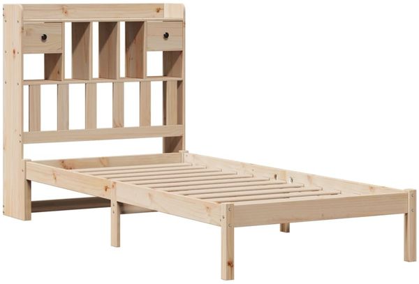 vidaXL Massivholzbett mit Regal ohne Matratze 90x190 cm Kiefer 3321612 Bild 3