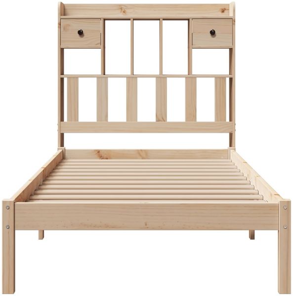 vidaXL Massivholzbett mit Regal ohne Matratze 90x190 cm Kiefer 3321612 Bild 4