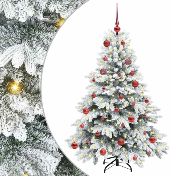 vidaXL Künstlicher Weihnachtsbaum mit 150 LEDs Weiß 150 cm PE und PVC 3397601