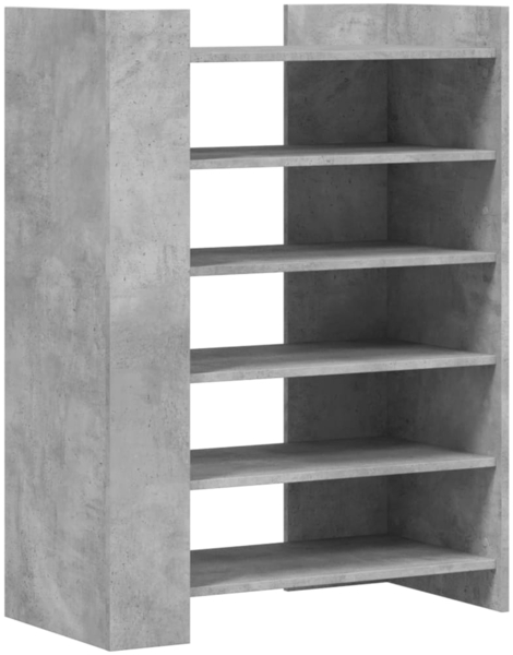 vidaXL Schuhschrank Betongrau 74,5x37,5x100 cm Holzwerkstoff 848433