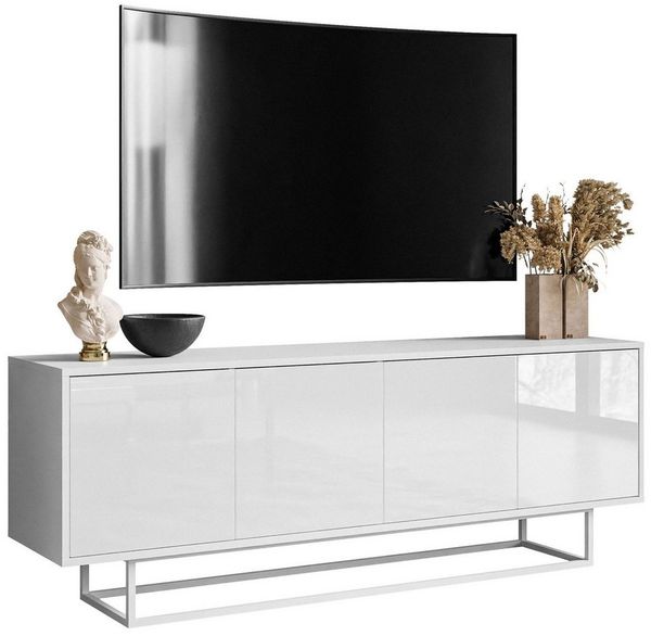 Lookway TV-Schrank SANAYI in Weiß Hochglanz Breite: 156 cm