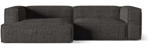 Micadoni Ecksofa Nuria 4-Sitzer Links Boucle Anthrazit