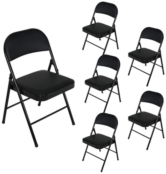 HTI-Living Klappstuhl Klappstühle 6er Set Wedigo Schwarz (Set, 6 St), Küchenstuhl Campingstuhl Bestuhlung Events