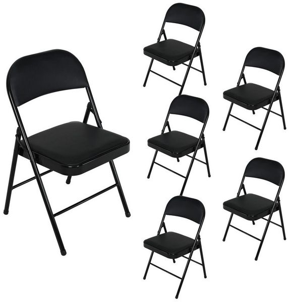 HTI-Living Klappstuhl Klappstühle 6er Set Wedigo Schwarz (Set, 6 St), Küchenstuhl Campingstuhl Bestuhlung Events