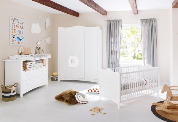 Pinolino 'Florentina' 3-tlg. Babyzimmer-Set weiß extrabreit groß