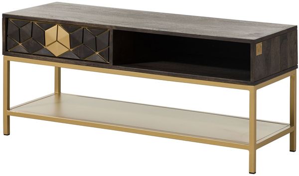 Couchtisch Mango 110x40x50 grau geölt DIAMOND #100